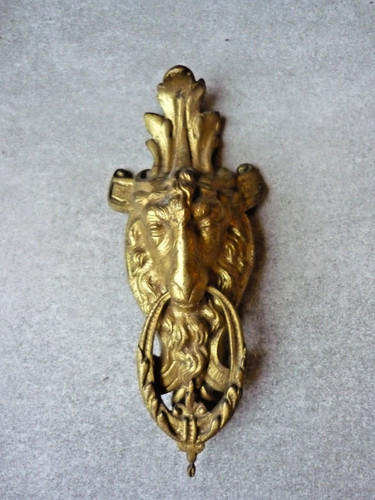 Heurtoir porte bronze tete - heurtoir,