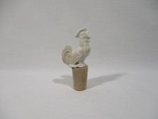 ANCIEN BOUCHON BEC VERSEUR DOSEUR COQ CHANTECLAIR EN FAIENCE ANIMALIER XIX éme 