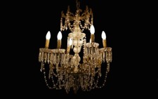 Lustre à pampilles en cristal années 1900 / Chandelier crystal pendants  1900's