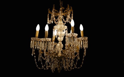 Lustre pampilles cristal - lustre,