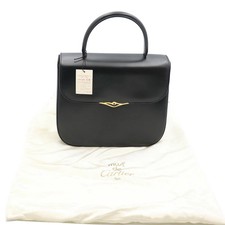 Cariter Cartier Sapphire Line Handbag Calfskin Navy
