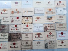 Rare Lot 60 Antique Labels BURGUNDY WINE BURGUNDY RHONE ALCOHOL Various