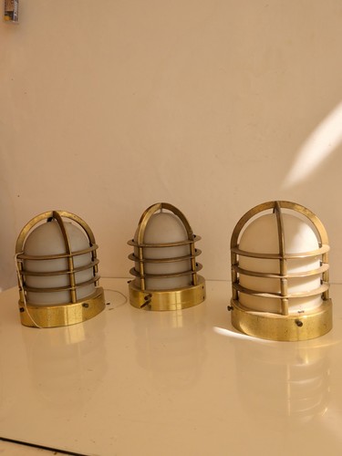 Ancienne lampe coursive - x3,
