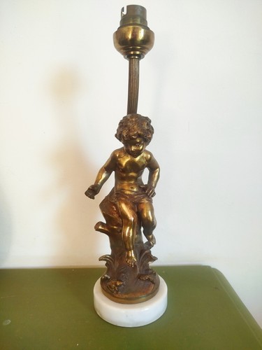 Ancien pied lampe putti - pied,