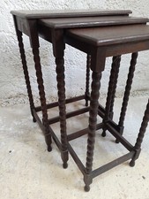 Tables gigognes Bois Tourné Dudouyt style Art déco