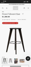 VITRA Prouvé Tabouret Bar Stools - Black, Solid Wood