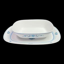 Blue Haven Noritake Oval Vegetable Serving Bowl Rectangle Serving Platter 9004