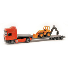 MAN F2000 LOWBOY WITH BACKHOE