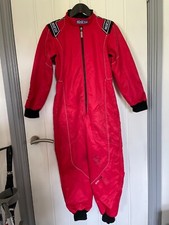 Sparco Go Kart Karting Suit - Junior Size 140, Red FIA approved banger racing