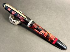 ROTRING Tintenkuli Red Marbled stylo Pen Celluloid - restored (BFP402)