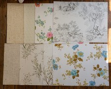 Lot of 40 Antique Tapestry Wallpaper Sheets 1