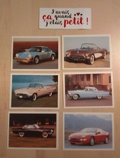Lot 6 cartes panini voitures de rêve Dream cars 1991 Trading Cards