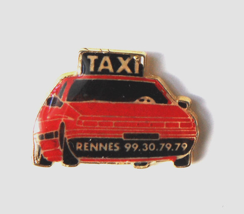 Pin voiture taxi rennes - pin's,