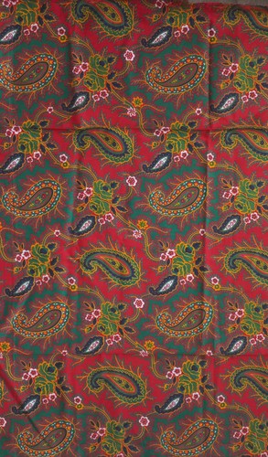 Coupon tissu coton rouge - tissu,