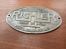 Plaque RICHIER  Constructeur