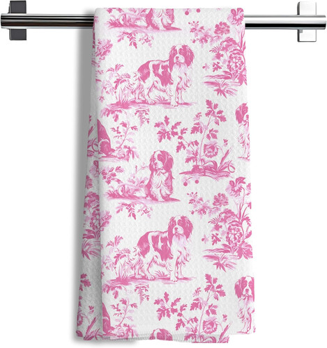 Pink chinoiserie cavalier king - pink,