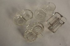 4 Antique Glass Salt Shakers (72025)