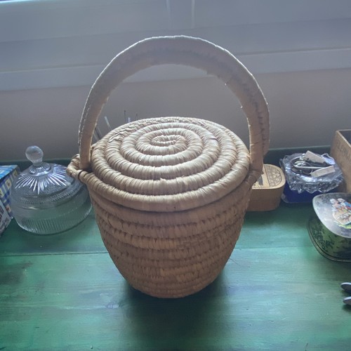 Panier rond paille - rond,