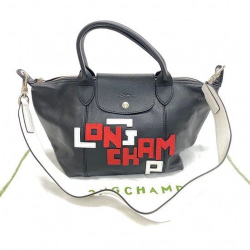 New longchamp pliage cuir - new, le