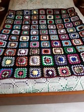 plaid vintage au crochet en