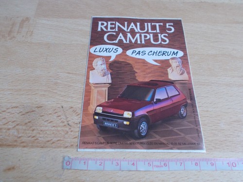 Autocollant renault campus - renault, 5