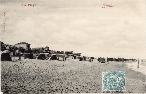 Soulac plage cabine - la,