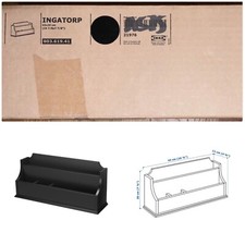IKEA Ingatorp Wall Mount Organizer BLACK - 803.619.41 - NEW