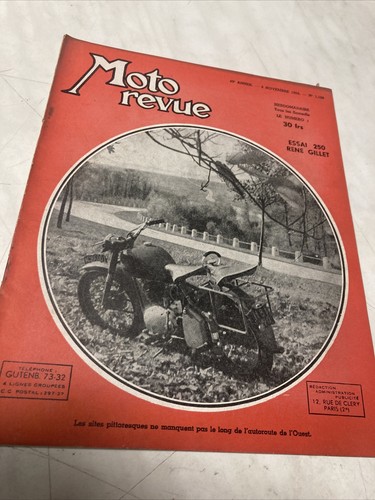 Magazine moto revue 1108 1952 - magazine,