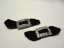 PAIR OF BUCKLE SCARP SHOE SHOE SOLID SILVER POINCON STONE CUT
