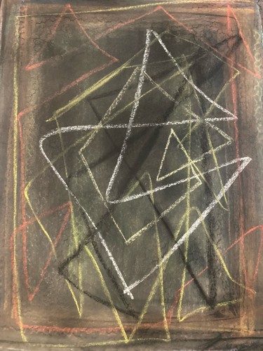 Dessin 1980 fusain peintre - fusain,