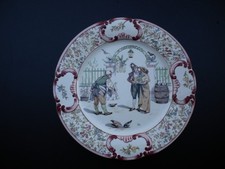 Belle assiette série Enfants Richard "Auberge du Coq Hardi"  SARREGUEMINES