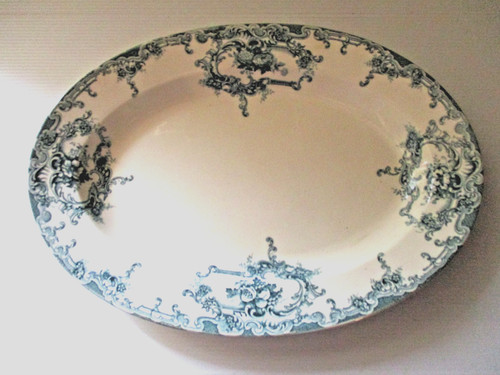 Ancien plat ovale - en, de