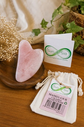 Gua sha quartz - sha, rose