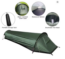 Tente de randonnée en plein air, sac de couchage de camping, imperméable légère