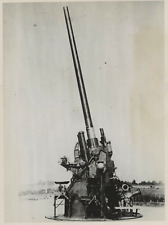 Anti-aircraft gun, 1950 vintage silver print silver print 18x24 Ci
