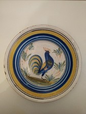 ASSIETTE AU COQ QUIMPER POPULAIRE 19 ÈME SIÈCLE FRANCE BRETAGNE 