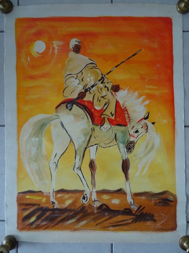 Tableau orientaliste cavalier - orientaliste,