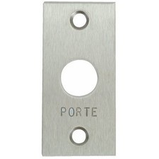 Plaque en inox pour bouton