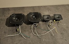 2 × médium 8cm AUDAX HDM8D  + 2 × tweeter AUDAX W5X6A - HP vintage en 8 ohms