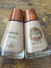 Covergirl Clean Liquid Foundation For Normal Skin 135 Medium Light 2 Pack