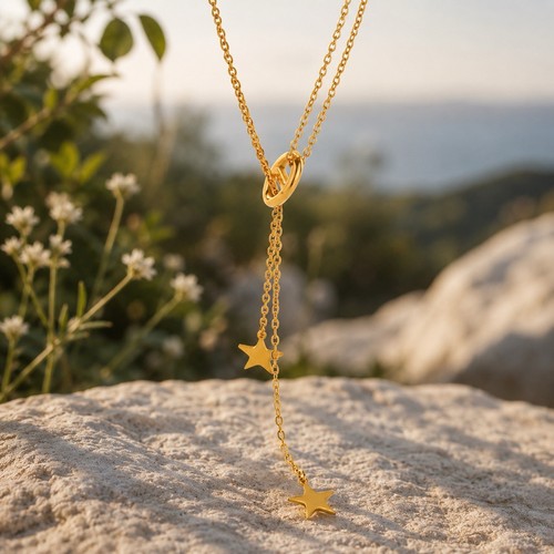 Collier maille marine lasso