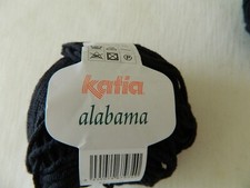 Yarn Katia ALABAMA Cotton Acrylic Black 50g Made In Spain