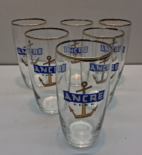 Lot verres bière ancre - 6,