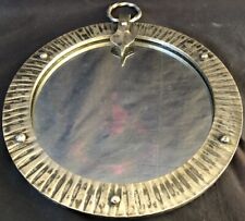 BRUTALIST WROUGHT IRON ROUND MIRROR - style RYCKAERT WORKSHOP MAROLLES JEAN TOURET
