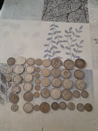 Lot pièces argent 291 g - lot, 45