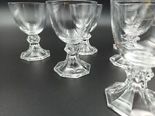 6 VAL SAINT LAMBERT Model YALE CRYSTAL WHITE WINE GLASSES Lot3