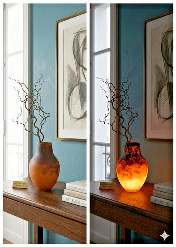 Superbe vase balustre - , pâte