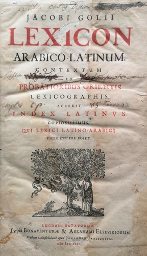 Golius lexicon arabico latinus - golius-lexicon, arabico-latinus