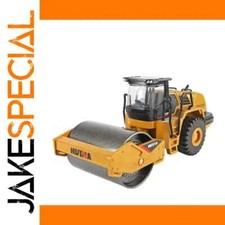 Véhicule Construction Chantier Detailed Yellow Roller Compactor Model 1:50 Sc...