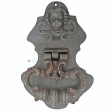 Heurtoir de Porte Antique Fonte Gründerzeit Historicisme Klopfring Vieux 21.5cm